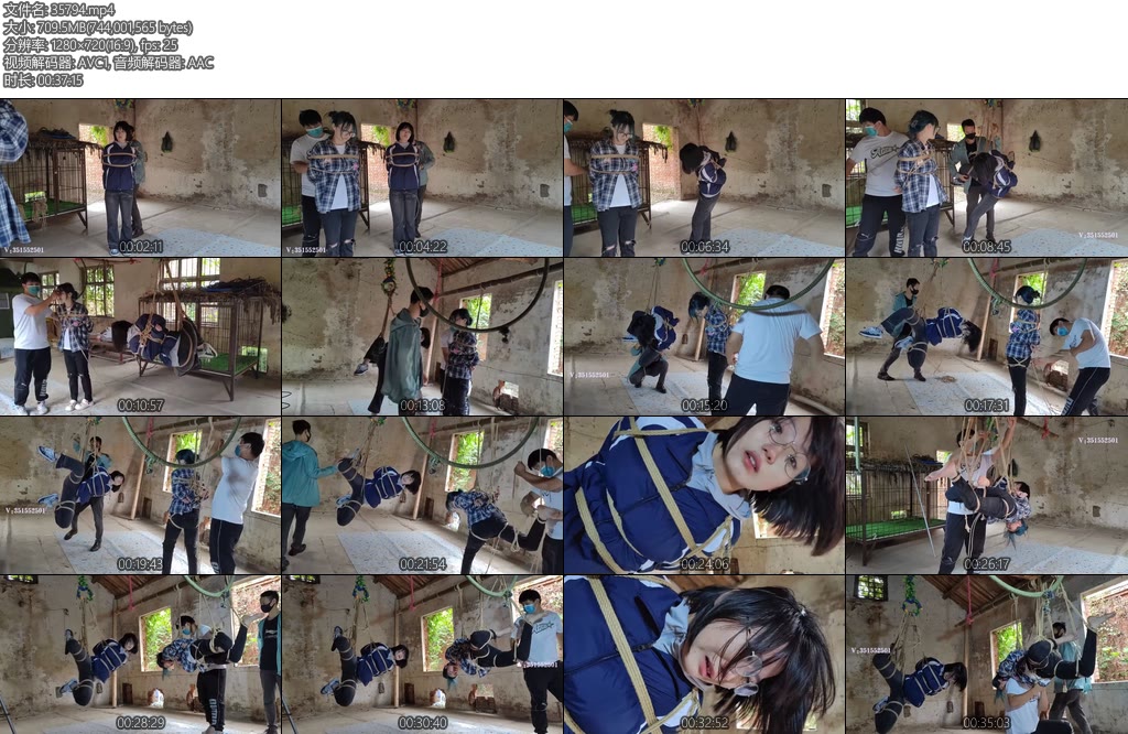 [一绳所爱] 两个美女被吊在废弃的屋子-丝依依