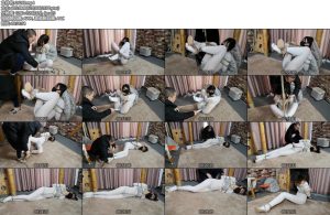 [随心原创] 杨蕊 白色连体衣盘腿吊-丝依依