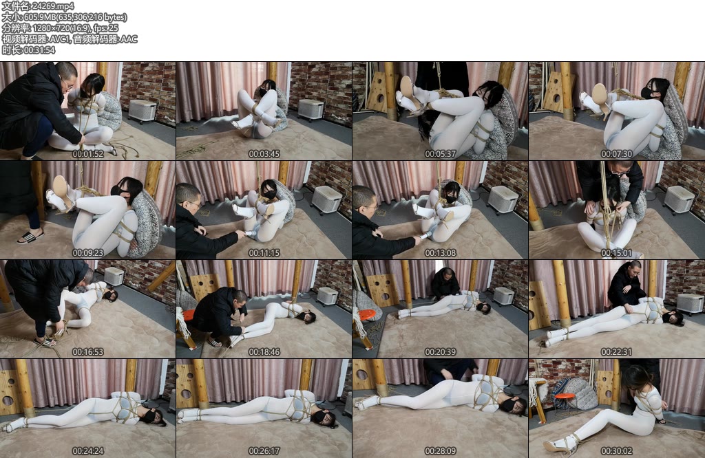 [随心原创] 杨蕊 白色连体衣盘腿吊-丝依依