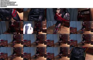 [JIOJIO原创] 珊瑚黑蕾旗袍裙黑丝高跟椅子固定放置 黑口球红绳紧缚TK郊狼电击训练器震动B放置强制GC-丝依依