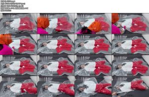 [贝贝熊] 小熊别以为挣扎就不会抽走你的空气越是挣扎越需要抽走直到最后让你喊不出声了多次抽气真空袋训练小熊生活系列6多次抽气真空袋训练-丝依依