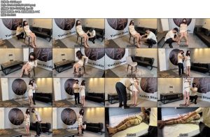 [雨辰原创] 入室侵犯四眼妹丝袜高跟齐逼短裙丝袜堵嘴口球加持羞辱控制捆绑调教股绳虐阴挣扎放置-丝依依