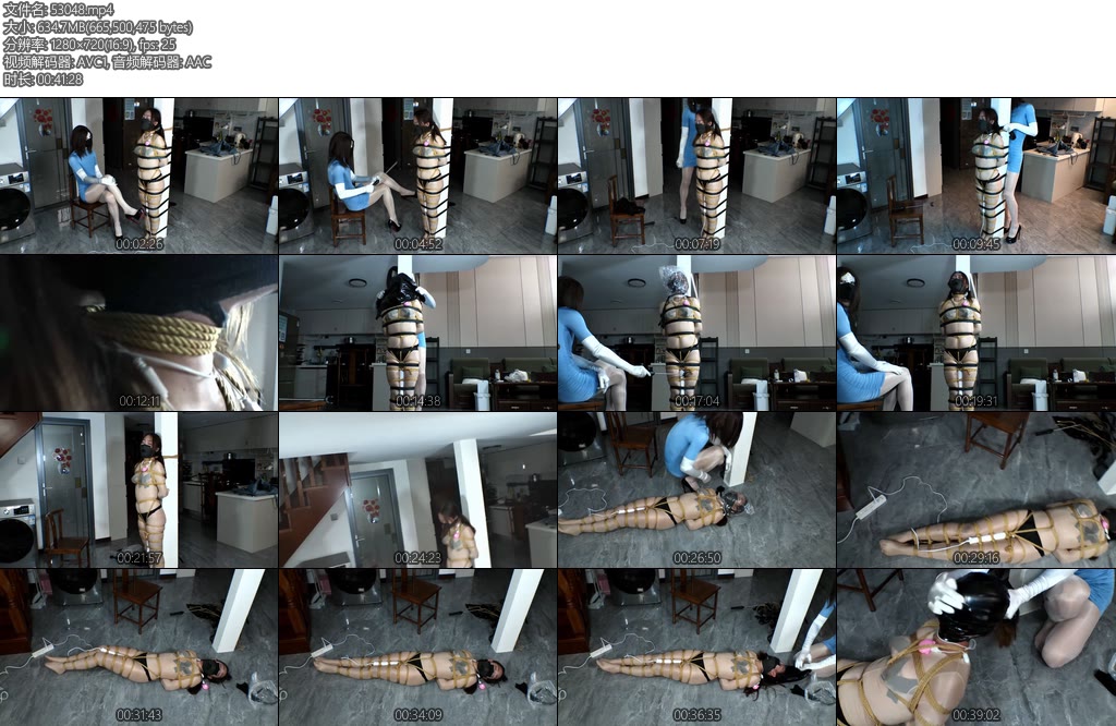 [安安的安] 歆月与安安超绝全身柱缚收紧带勒到最狠连身肉丝严密封嘴超狠蹂躏绝望挣扎被狠狠压制呼控下的绝望翻滚全程干货承受力超强绝对是下手超狠一次挣扎盛宴诚意满满-丝依依