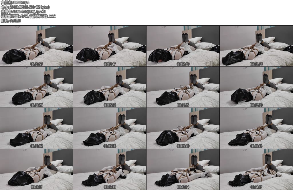 [亚洲绳艺] 墨墨约玩跟一个友友的约玩白丝全身黑色小恶魔装驷马的纯放置挣扎-丝依依