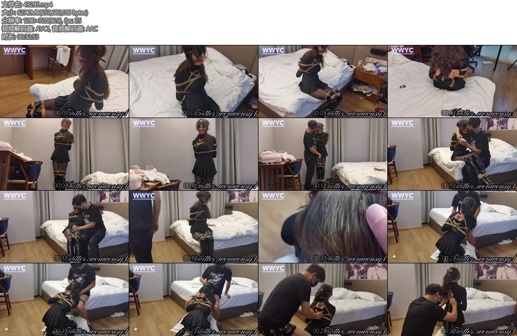 [雯雯原创] 黑丝长靴极限紧缚qgkj-丝依依