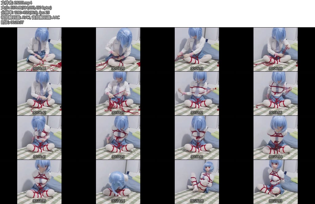 [亚洲绳艺] 天天的海老缚自缚-丝依依