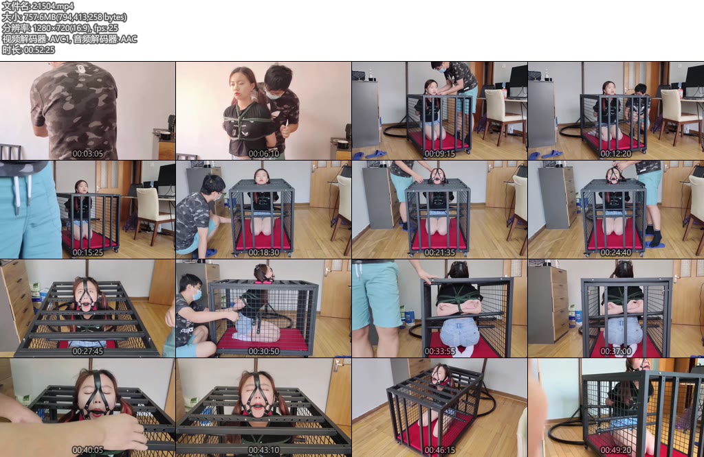 [WN原创] 瑶瑶之完全禁锢，铁笼强制跪缚，颈部身体金属固定放置-丝依依