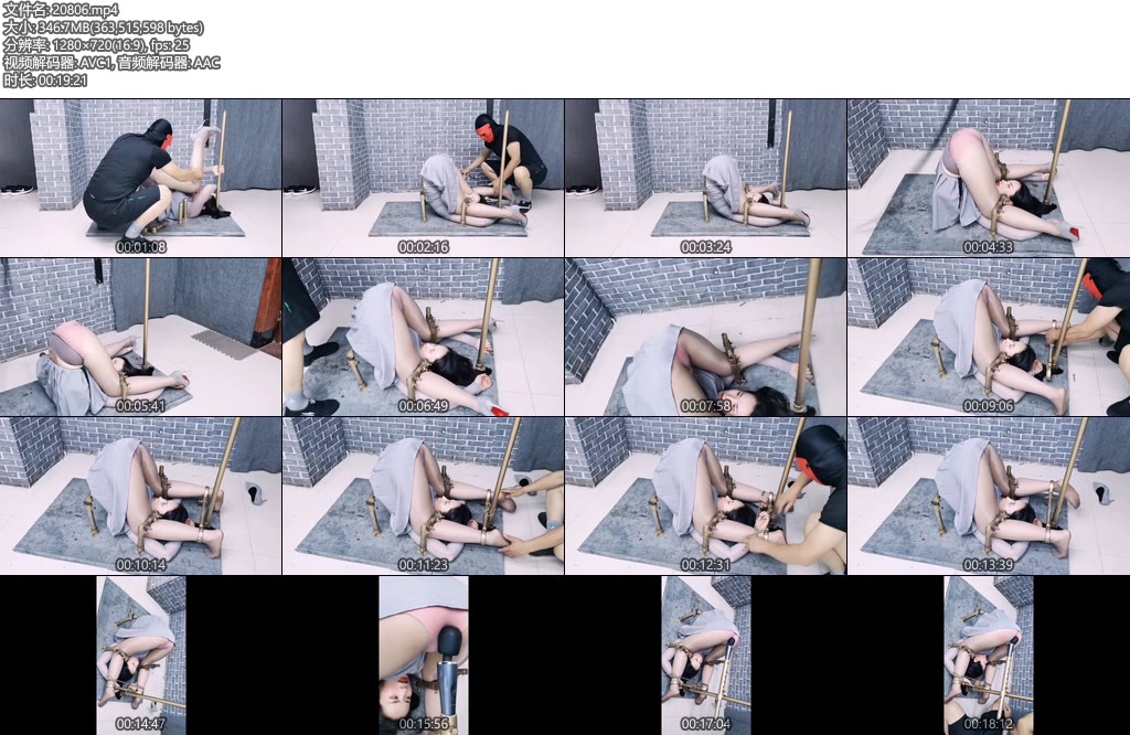 [飞天原创] 欧式风拘束架柔柔禁锢,很难受的姿式，疯狂折磨TK，无法描述的GC-丝依依