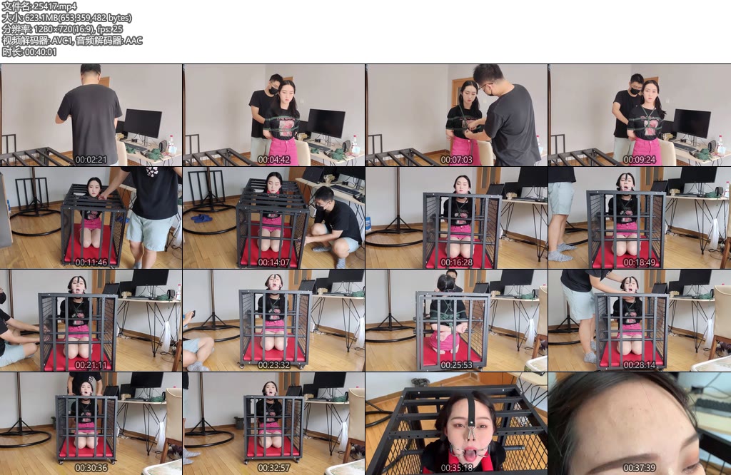 [WN原创] 美少女欣妍铁笼超紧跪缚-丝依依