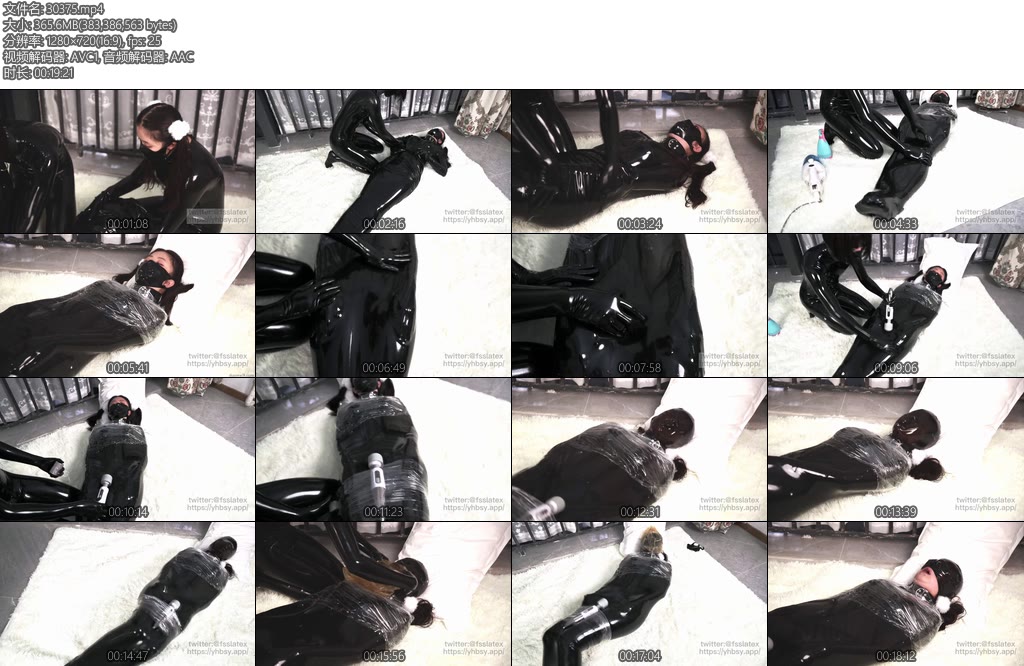 [FSS原创] kaka小姐姐的双层睡袋拘束与双层呼吸头套挑战乳胶紧身衣睡袋呼吸抑置双层头套木乃伊强高放置强高-丝依依