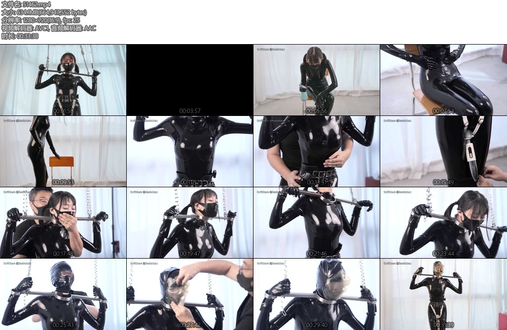 [FSS原创] 乳胶小姐姐的颈手枷放置与呼吸游戏固定放置装置拘束强制站立乳胶呼吸抑置-丝依依