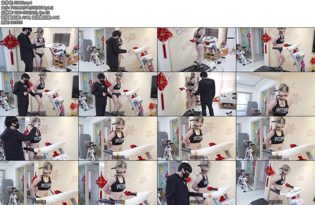 [缚予原创] 线下真实调教之金发妹子减肥记戴脚镣跑步机强制运动SP打屁屁口球口水直流被绑着在跑步机上运动的同时还得专注脚下不能绊倒这种情况下被怎么蹂躏都没法反抗呢-丝依依