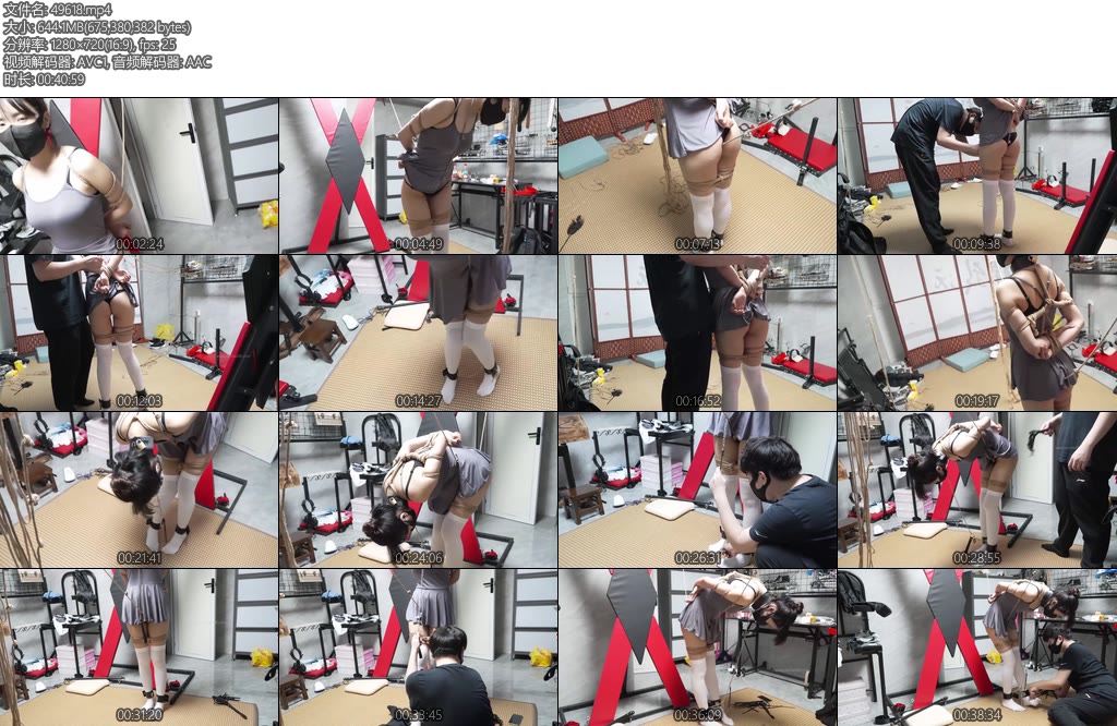 [缚予原创] 线下真实调教之19岁瑶瑶白袜情趣裙走绳强制弯腰股绳调教白袜情趣裙强制内八走绳项圈强制弯腰股绳折磨打屁屁SP耳光项圈和脚拷连接不能直立股绳又不能蹲下直言下面被折磨得好痛苦-丝依依