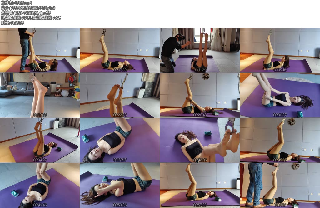 [一绳所爱] 陈雨溪牛仔短裤吊脚趾-丝依依