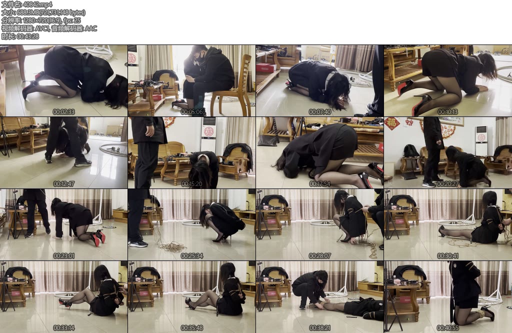 [缚予原创] 调教之新m小可的羞耻K9羞辱惩罚新m小可穿上10cm高跟鞋给主人磕头还要被主人踩头-丝依依