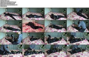 [丽佳美苑] 潇潇之胶衣全包捆绑TK调教（胶衣,全包,紧缚,驷马,口球,TK）-丝依依