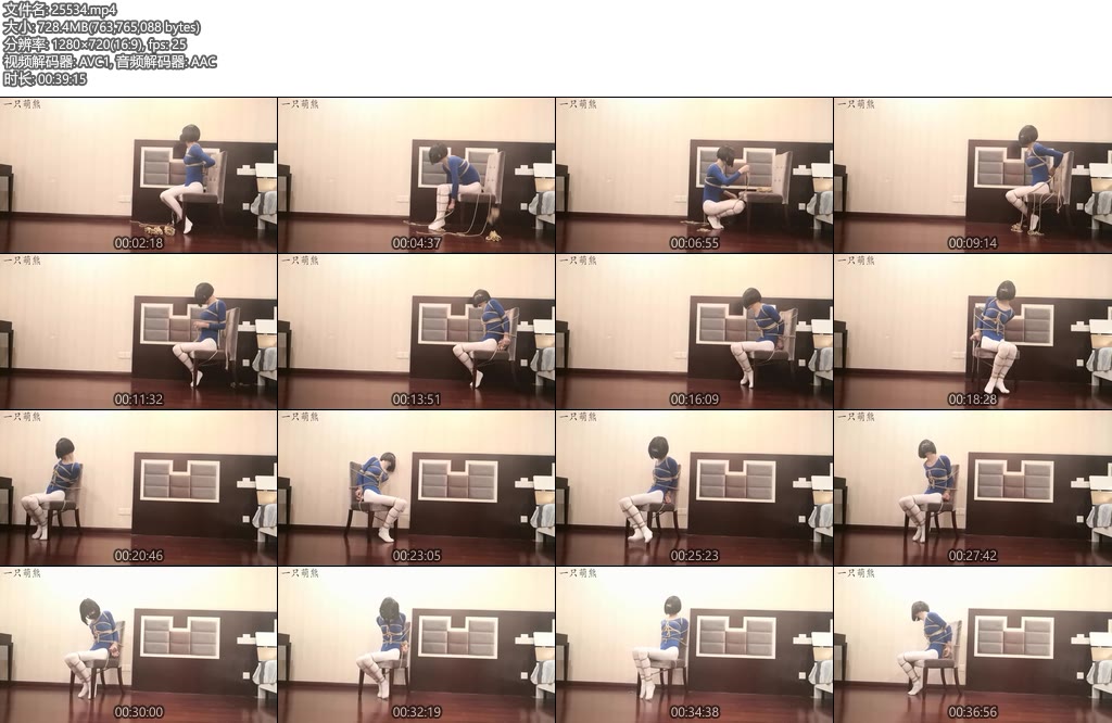 [一只萌熊] 体操服椅子自缚定拍-丝依依