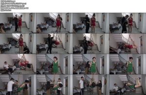 [胜景影视] 双女M居家吊（上集）双女M被一一吊起来-丝依依