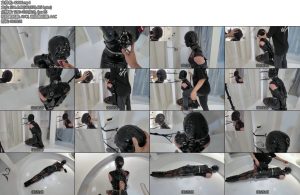 [鹿角与猫爪] 弹力带牵制颈部强制深喉计数器计数任务电击训练器加持单手套拘束弹力带强行让爪爪含住插件根本逃脱不了-丝依依