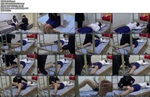 [新月原创] 玉箫来面试的肉丝妹子大字绑床TK和棒子强G的完美结合-丝依依