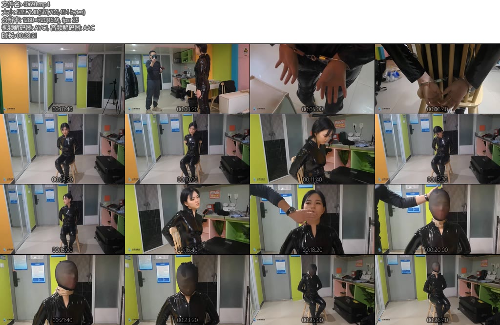 [JS原创] 梦琪菜鸟特工上菜鸟特工被坏人擒获丝袜堵嘴套头镣铐迷晕-丝依依