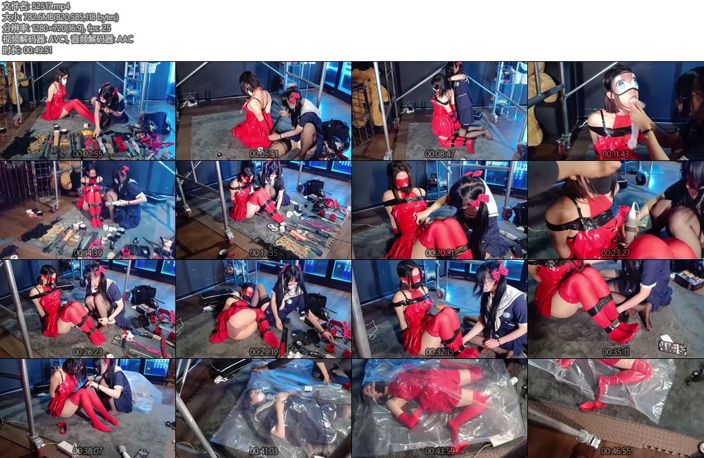 [绳欲club] 人妻兔兔限时回归红色小恶魔油光红丝胶带紧缚超多工具展示双人玩耍电击猜拳挑战强制zd轮流真空袋zx-丝依依