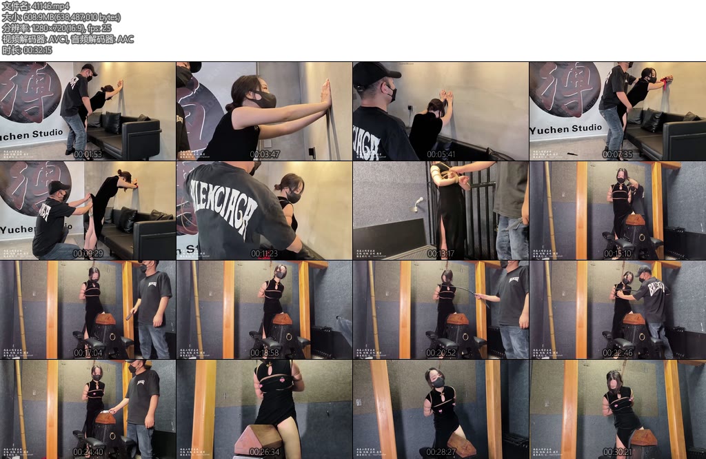 [雨辰原创] 涩狱高跟旗袍强制X_X捆绑羞辱为爱鼓掌吊打拷问木马放置-丝依依