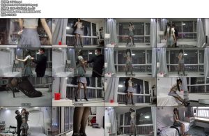 [亚洲绳艺] 都市夜景玻璃窗里面可怜兮兮的气氛组小可爱一个多小时-丝依依