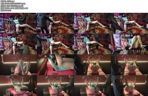 [随心原创] 杨蕊蓝色体操服白丝两种耻汝分腿的姿势固定-丝依依