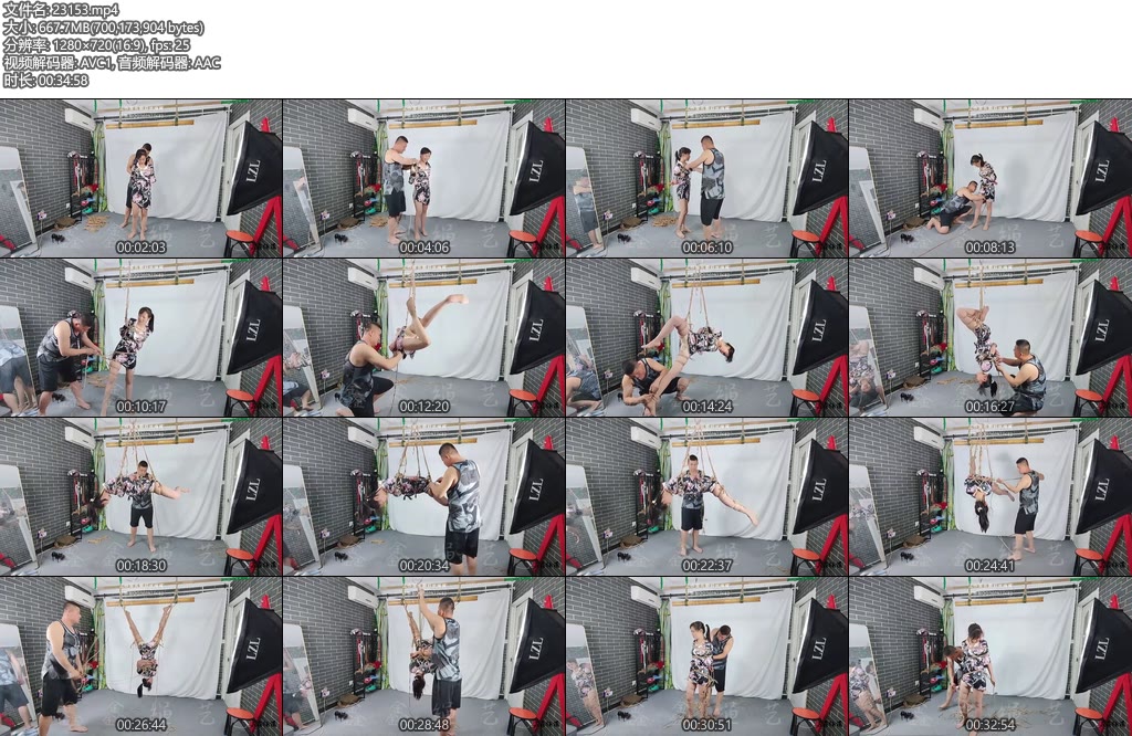 [鑫鑫原创] 绳模小贝绳瘾爆发，要求被吊，五花、驷马、侧吊、倒吊，空中旋转，变换各种姿势-丝依依