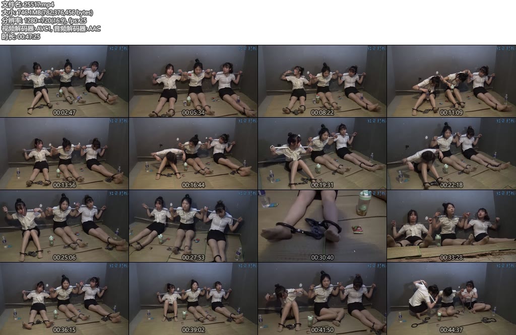 [胜景影视] 三女M镣铐颈手枷拘束戏耍-丝依依