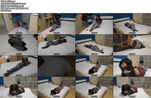 [JS原创] 哈妮脱困7美女遭遇入室抢劫自救棉袜堵嘴胶带-丝依依