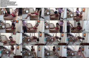 [胜景影视] 女M被泡在浴桶与吊着泼水2-丝依依