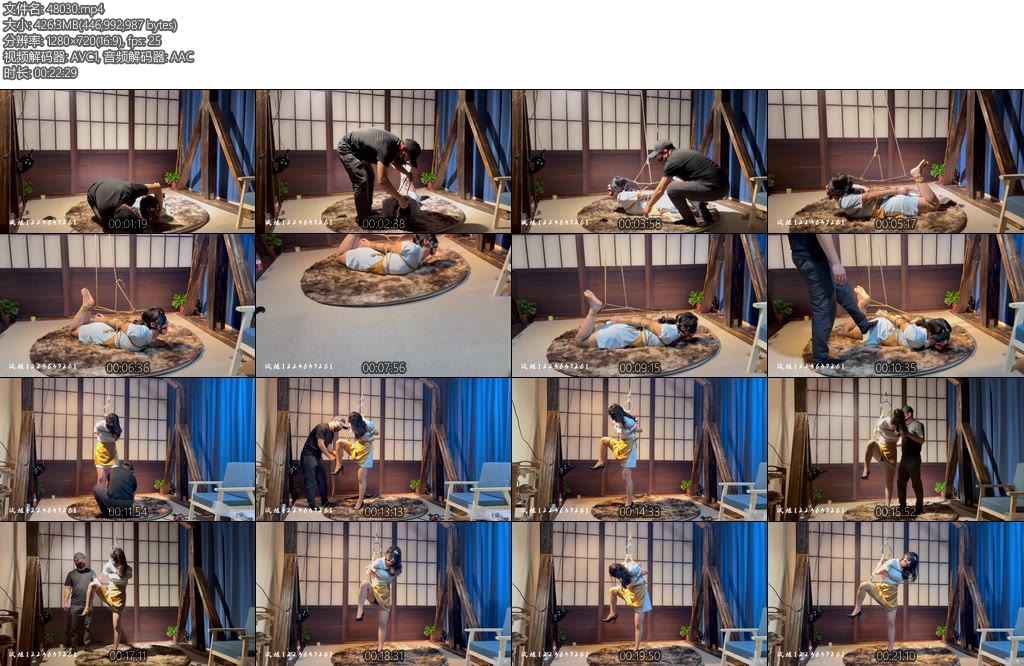 [试炼原创] 极限仰头驷马马具口球手臂麻木崩溃直立单腿吊惩罚脚抽筋-丝依依