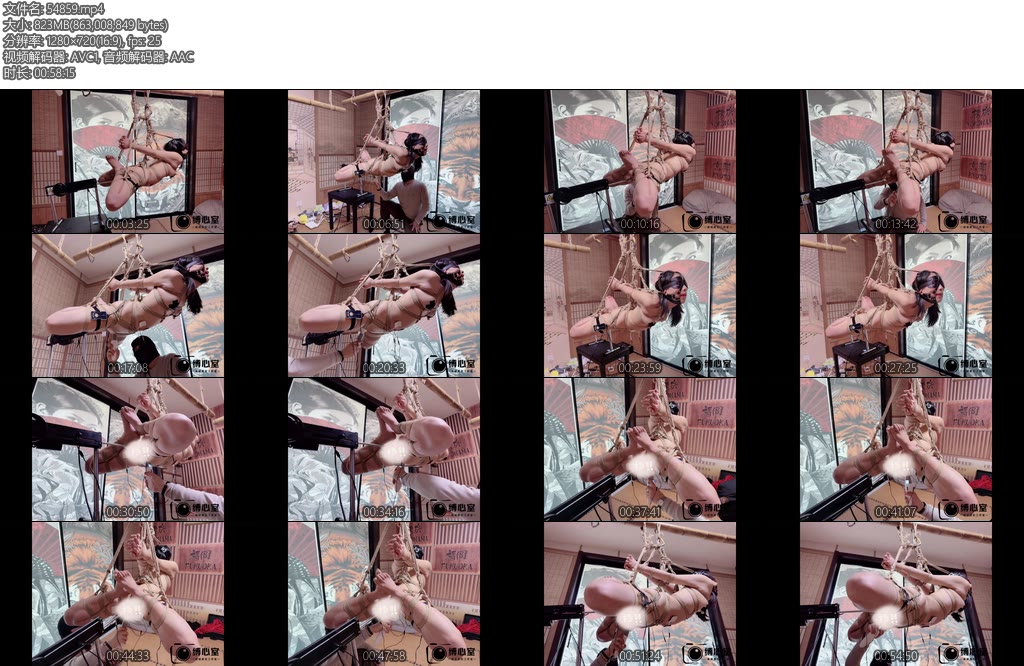 [缚心室] 健身女教练的极限吊缚空中超紧后手直臂驷马吊缚郊狼炮击AV棒折磨完全没有活动空间只能一次次被快感淹没-丝依依
