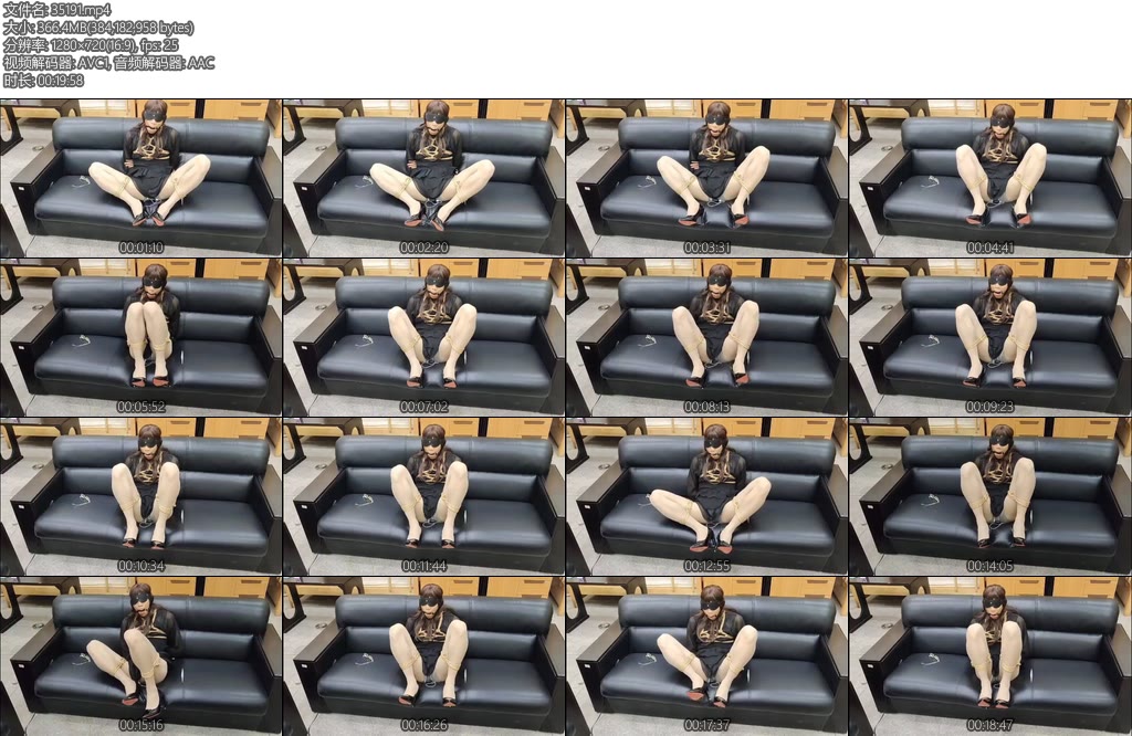 [亚洲绳艺] 伪娘沙发捆绑放置调教-丝依依