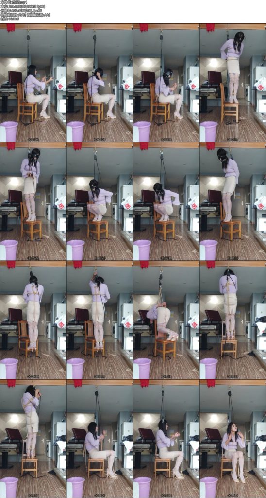 [亚洲绳艺] 薇薇白丝高跟鞋自缚吊缚（2）-丝依依