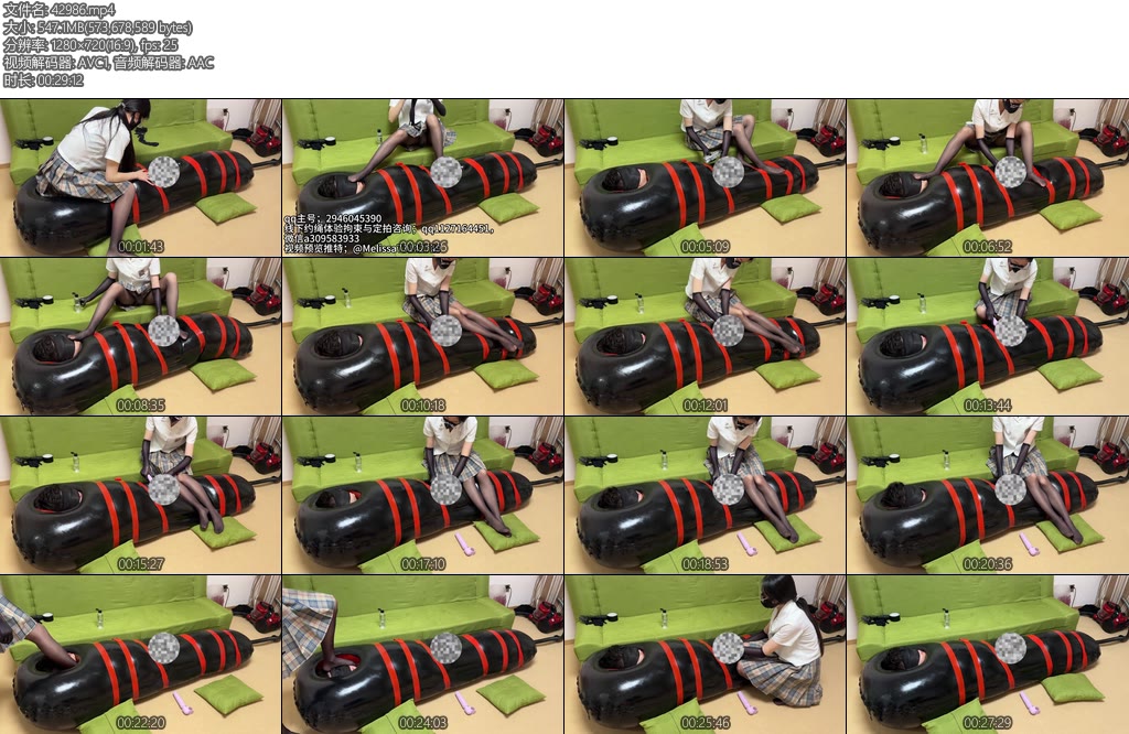 [黑魔法师] 乳胶充气睡袋拘束丝袜足踩脸X_X手丝严厉榨汁新道具展示-丝依依