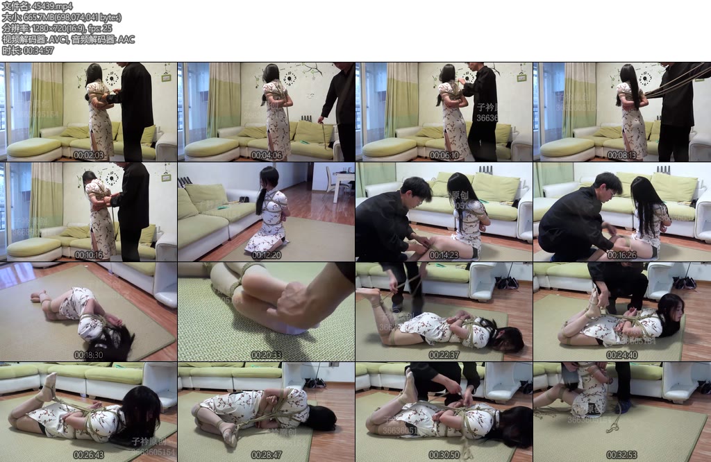 [子衿原创] 欢欢旗袍日式驷马放置挣扎-丝依依