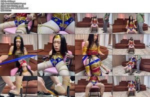 [云雀原创] 神奇女侠韩玉椅子缚疯狂挠脚心龟甲缚股绳电击鞭子抽打定身折磨冰冻针扎原味丝袜堵嘴各种折磨-丝依依