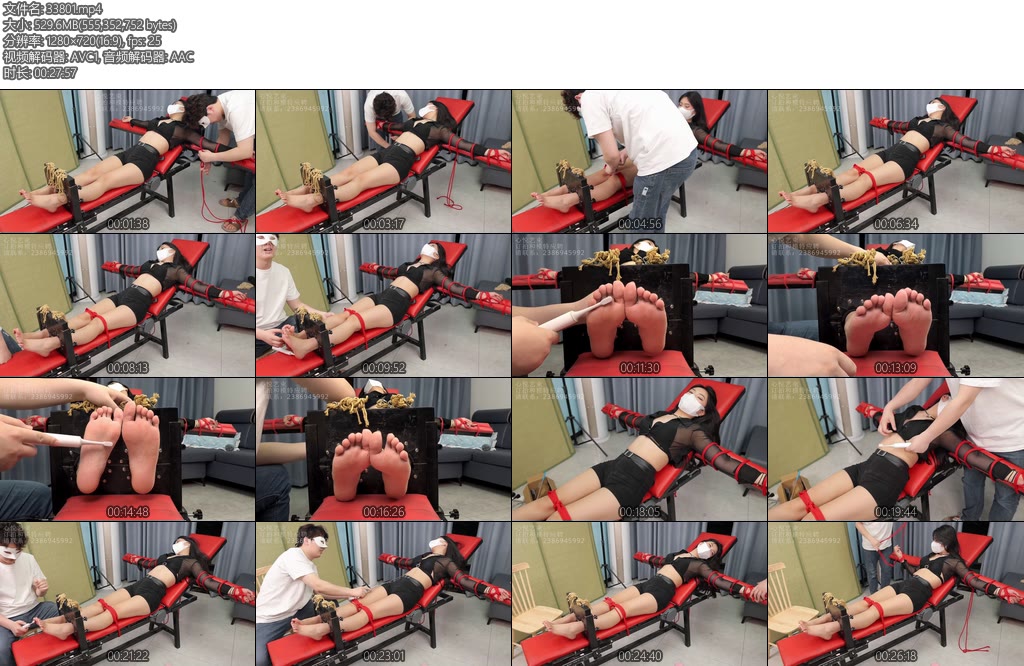 [心悦艺束] 足控福利紫萱裸足性感大长腿老虎凳拘束绝命TK笑到娇喘连连-丝依依
