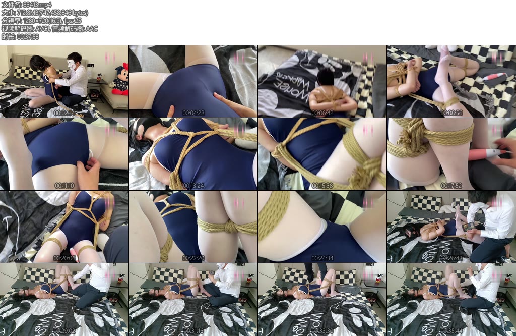 [亚洲绳艺] 白丝死库水驷马AM绑GC-丝依依