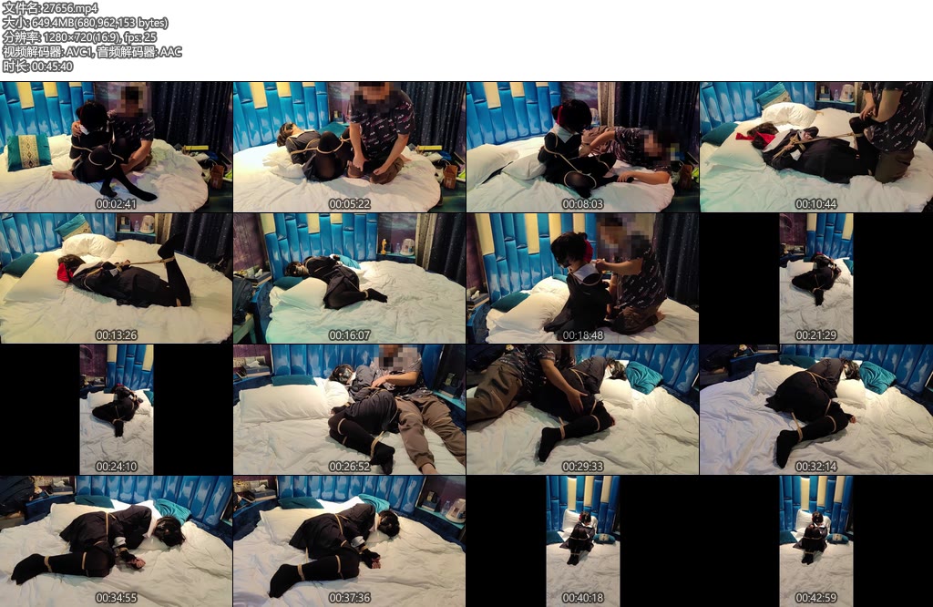 [78号束艺] 四宫辉夜COS黑丝JK连衣裙伪娘束缚TK放置-丝依依