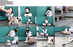 [得意客] king定拍日式白丝体操服美女的囚禁游戏（03）踮脚股身吊缚 强迫像小狗一样拴住玩逃脱游戏-丝依依