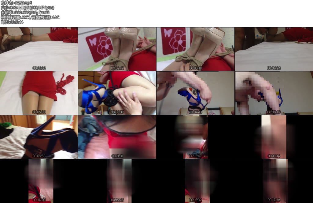 [BJ原创] 北京绳艺 绳模盈盈红裙肉丝高跟捆绑加口舌调教-丝依依