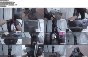 [FSS原创] 小姐姐的站笼固定强高与扼颈PLAY固定放置装置拘束强制站立PU连体衣zentai扼径呼吸抑置-丝依依