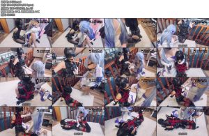 [BadCat] 新模特咲希二次元的同班同学体验被捆绑TJ本喵翻身做主人穿着知更鸟的cos服玩弄调教同学-丝依依