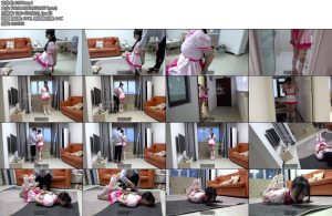 [子衿原创] 琳琳镣铐轮滑鞋白丝袜TK挠痒折磨连体镣铐手铐脚镣木枷五花紧缚室外滑冰驷马水晶口球口水-丝依依