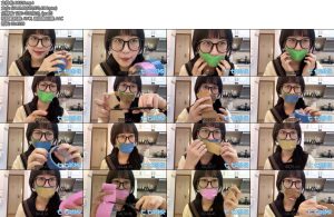 [默示录] 缚艺录七七新模七七一个非常可爱的二次元少女进行胶带封嘴实验7种胶带7种颜色-丝依依