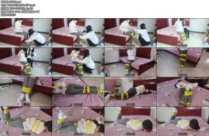 [新月原创] 雨薇女大学生胶带体验蒙眼封嘴运动鞋小白袜身材超级棒-丝依依